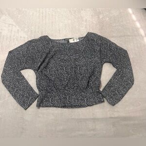 Women’s Express loose fit cinched waist formal Top long sleeve shirt (S)